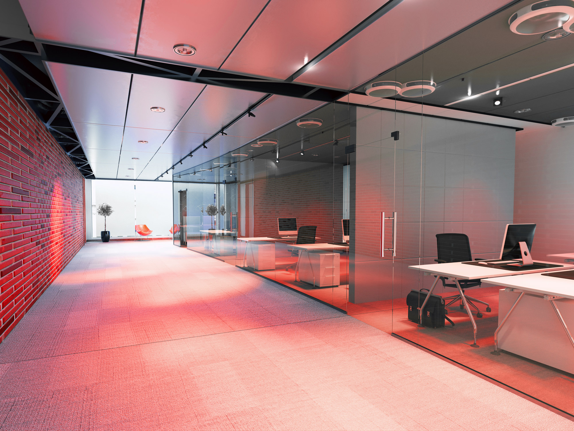 Stock Office Red Enterprise Lighting & Control
